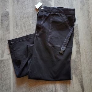 Buckled Cargo Top-Stitch Pants